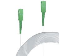 Elfcam® - Cavo in Fibra Ottica SC/APC a SC/APC, Invisibile Monomodale 125µm OS2, Compatibile con TIM Vodafone WindTre Fiber, Guaina in Nylon Trasparente, 10 metri