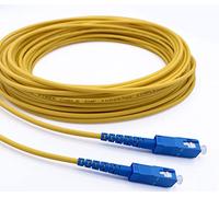 Elfcam® - Cavo in Fibra Ottica SC/UPC a SC/UPC Monomodale Simplex OS2 9/125µm, Giallo, 2 Metri