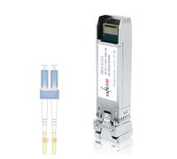 Elfcam® - Modulo Ricetrasmettitore in Fibra Ottica 10Gb SFP+, Connettore LC/UPC DM (OS2), Modulo SFP+ 10GBase-LR 1310nm, Compatibile con Freebox Ultra, 1 Pezzo.