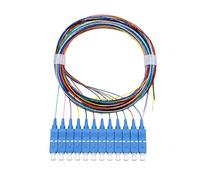 Elfcam® - Pigtail in Fibra Ottica a 12 Fibre SC/UPC OM3 Multimodale Con codice Colore Senza Rivestimento