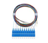 Elfcam - Pigtail in fibra ottica con codice colore 12 fibre SC/UPC monomodale Simplex 9/125um OS2,0,9 mm 1 metro (confezione da 12, colore)