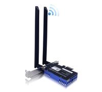 Elfcam® - Scheda WiFi 8774Mbps, WiFi 7 PCIe4.0 e BT5.4, Adattatore Wireless Tri-band Intel BE200, per Computer con Windows 10/11, Compatibile con Freebox Ultra