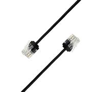 Elfcam® -Slim Cavo Ethernet Cat 6 Sottile da 3 m, Cavo di Rete WAN LAN Cat6 32AWG, Nero Ultra Sottile (3 Metri)