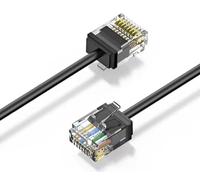 Elfcam® -Slim Cavo Ethernet Cat 6 Sottile da 7 m, Cavo di Rete WAN LAN Cat6 32AWG, Nero Ultra Sottile (7 Metri)