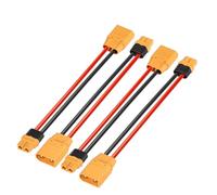ELFCULB XT60 a XT90 Adattatore 4 pezzi 12AWG XT60 femmina a XT90 maschio cavo connettore per RC Lipo Drone batteria (15,2 cm)