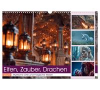 Elfen, Zauber, Drachen (Wandkalender 2027 DIN A3 quer), CALVENDO Monatskalender