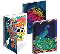 Elfew 3 Pezzi Libro da Colorare per Adulti Kit, 60+ Mandala Animali Album da Colorare Adulti, Formato A4, Libro da Colorare Anti Ansia, Relax, Libri da Antistress