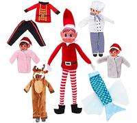 Elfi Behavin Badly Naughty Elf Peluche con vestito - Costumi da elfo impertinente - Accessori elfi sciocchi