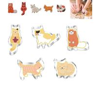 Elfinfi Stampini per Biscotti Gatti, 5 Pezzi Taglia Biscotti, Forme per Biscotti in Acciaio Inox, DIY Tagliabiscotti Animali, Stampo Biscotti per Compleanno Bambini Festa a Tema Gatto