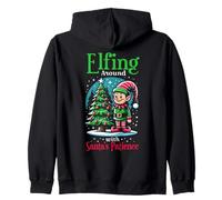 Elfing Around Santa's Patience Christmas Santa Xmas Family Felpa con Cappuccio