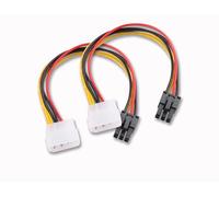 ELFJMZP 4 Pin Molex to 6 Pin Video Card GPU Power Supply Cable PCI-E Male Graphics Card Adapter
