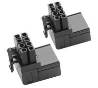 ELFJMZP ATX 8 pin femmina a 8 pin maschio 90 gradi angolo connettore tipo B, computer desktop PC GPU scheda grafica scheda di alimentazione adattatore di alimentazione (confezione da 2)