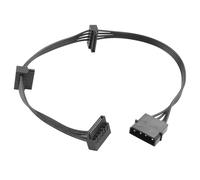 ELFJMZP Cavo adattatore Molex a triplo SATA, 42 cm, 18 AWG, in rame privo di ossigeno, supporta 3 HDD/SSD contemporaneamente