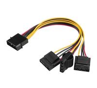 ELFJMZP Cavo splitter Molex a 4 pin, 20 AWG 1 su 3 Molex cavo di prolunga di alimentazione per ventola di PC, HDD, unità CD/DVD - 6 pollici di lunghezza