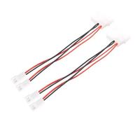 ELFJMZP Confezione da 2 adattatori Molex a 4 pin su Dual XH2.54 a 2 pin, cavo di alimentazione per ventola da 12 V, cavo ad alta corrente da 22 AWG (13 cm, colore nero-rosso)