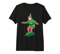 Elfo Natale Snowboard Maglietta Premium