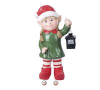 Elfo natalizio con lanterna porta t-light h. 50 cm, Santa's House