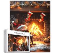 Elfo nella sedia a dondolo 1000 pezzi puzzle per adulti calza di Natale decorazione puzzle puzzle colorato fai da te per la decorazione della casa regali puzzle famiglia perfetto per serate di gioco