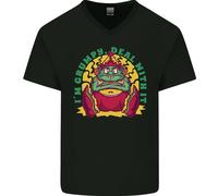 Elfo Scontroso Divertente Anti Natale Bah Humbug Maglietta Uomo A V In Cotone