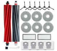 elfofle Accessori di ricambio per robot aspirapolvere Roborock Qrevo Master/Qrevo Slim, 2 spazzole principali, 4 spazzole laterali, 6 salviette, 2 filtri, 4 sacchetti per la polvere