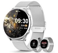 elfofle Smartwatch Donna Uomo con Chiamate, 1.39" HD Touchscreen Orologio, Impermeabile IP67 /SpO2 Fitness Tracker/Ciclo Mestruale Frequenza Cardiaca Sleep Monitor per iOS Android (Argento)