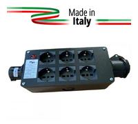 ELGA PCN-6UPCN POWERBOX PASSANTE CEE 16A-3P 6 PRESE UNEL 10A-16A-SHUKO CON RILANCIO E SPIA DI RETE