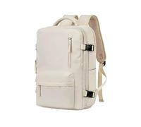 ELGADO Zaino da viaggio da donna, ricaricabile tramite USB, approvato per il volo con scomparto per scarpe, separazione asciutta e bagnata, zaino multifunzionale per il tempo libero (35 l), bianco