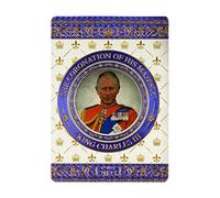 Elgate LILAJ - Magnete commemorativo con scritta in lingua inglese "King Charles III", con scritta in lingua inglese "Coronation", idea regalo per la casa, 8,5 x 6 cm