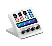 Elgato Stream Deck + White, mixer audio e controller studio | Tasti LCD, manopole e striscia tattile, compatibile Zoom, Teams, app Office, sblocca mixaggio Wave Link, Mac e PC