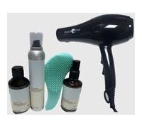 ELGON Kit Yes Daily Con Dry-Shampoo 200 Ml,Everyday Shampoo 250ml ,Hydra Mist 200 Ml In Omaggio Spazzola Kolortangle Adatta A Tutti I Tipi Di Capello Piu' Phon Black Star Turbo Piuma 1700 Watt