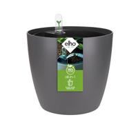 Elho All-in-1 Brussel Round 25 + Swi 24 - Vaso per Piante da Interno - 100% plastica riciclata - Ø 25 cm - Nero/Anthracite