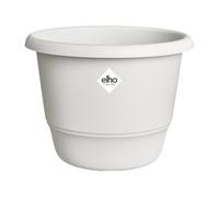 Elho Amiga Round 35 - Vaso per interno e esterno - 100% Plastica Riciclata - Ø 34.5 x H 25.9 cm - Bianco/Silky White