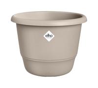 Elho Amiga Round 40 - Vaso per interno e esterno - 100% Plastica Riciclata - Ø 39.0 x H 29.3 cm - Mushroom Beige