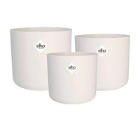 Elho B.for Soft Round - Vaso per Interno - 100% plastica riciclata - Set di 3 - Ø 14, 16, 18 cm - Bianco/White
