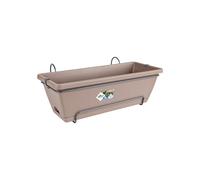 Barcellona All In 1 Tortora 50cm Plastica Fiori Contenitore Pianta + Coaster +