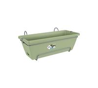 Elho Barcelona Allin1 50 Fioriera per Balcone esterno - Ø 49.5 x H 18.5 cm - Verde/Pistache Green
