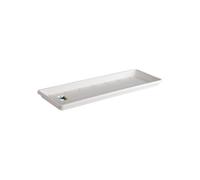 Elho Barcelona Trough Saucer 40 - Sottovaso per Balcone Esterno - Ø 34.6 x H 2.8 cm - Bianco/White