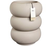 elho Amber Roll High 43 - Vaso per piante per interni ed esterni, 100% plastica riciclata, Ø 43 x H 58 cm, beige/beige bilanciato