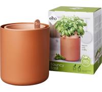 elho Bouncy Basil 16 Vaso da Fiori - Vaso di basilico - Vaso per Erbe aromatiche in 100% plastica Riciclata - Ø 16,5 x 21,0 cm - Marrone/Toffee Terra