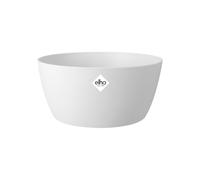 Elho Brussels Bowl 23 Vaso da Fiori per Interni, Ø 23 cm x 10,8 cm, plastica, Bianco, 23 cm