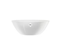 Elho Brussels Diamond Oval Vaso di Fiori, Bianco, 35.7x16.1x13 cm