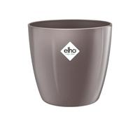 Elho Brussels Diamond Round 30 - Vaso per Interno - 100% Plastica Riciclata - Ø 29.4 x H 27.0 cm - Grigio/Oyster Pearl