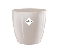 elho Brussels Diamond Round Vaso di Fiori, Warm Grey, 18.3x18.3x16.8 cm