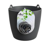 Elho Brussels Hanging Basket 18 - Vaso per Interno - 100% Plastica Riciclata - Ø 18.3 x H 18.0 cm - Nero/Anthracite