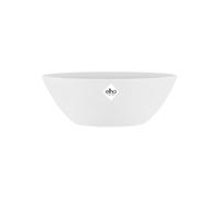 Elho Brussels Oval 36 - Vaso per Interno - 100% Plastica Riciclata - Ø 36.0 x H 13.1 cm - Bianco/White