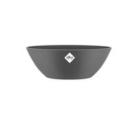 Elho Brussels Oval 36 - Vaso per Interno - 100% Plastica Riciclata - Ø 36.0 x H 13.1 cm - Nero/Anthracite