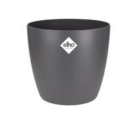 Elho Brussels Round 22 - Vaso per Interno - Ø 22.3 x H 20.6 cm - Nero/Anthracite