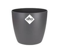 Elho Brussels Round Mini 10.5 - Vaso per Interno - 100% Plastica Riciclata - Ø 11.0 x H 9.7 cm - Nero/Anthracite