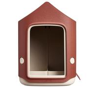 Elho Cosy Bird Feeder 18cm - Mangiatoia e Abbeveratoio per Uccelli - 100% Plastica Riciclata - L17.6 x B18 x H23 cm - Rosso/Rosso Toscano