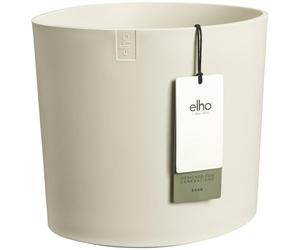 Elho Eden 30 - Vaso per Interno e esterno - 100% Plastica Riciclata - Ø 28.2 x H 27.9 cm - Bianco/Linen White